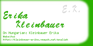 erika kleinbauer business card